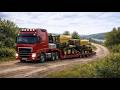 Massive VOLVO R100E Transport 🇩🇰 Denmark to 🇫🇷 France | 69 Ton Load | ETS2 | Farhan15x