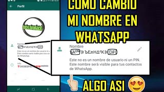 Como CREAR mi Nick para mi perfil de WHATSAPP 💚 - BENHACK screenshot 5