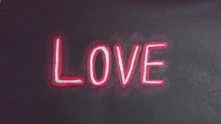 Haw to make/draw neon sign using oil pastel colour screenshot 5