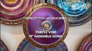 Grotta Sonora - 19/48cm Purple Void Handheld Gong - B 125 Hz