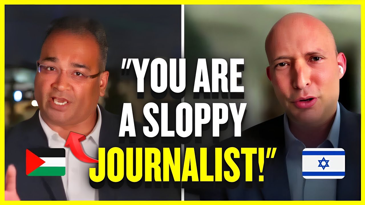 Посмотрите, как лицо антиизраильского репортера ВЗРЫВАЕТСЯ, когда Нафтали Беннетт опровергает его...