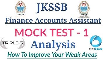 MOCK Test 1 Analysis - JKSSB FINANCE Accounts Assistant  || How to Improve Your Weak Areas