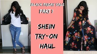 Shein Try-on haul &amp; Review| Part-1 Black Friday Sale