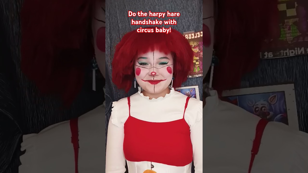 honestly, I just wanted to do the handshake- #trending #cosplay #fnaf #harpyhare #circusbaby #fyp
