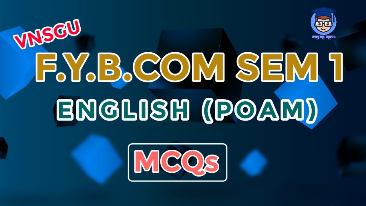 ENGLISH( POEM ) MCQs | F.Y.B.COM SEM 1 | USEFULL CLASS ||