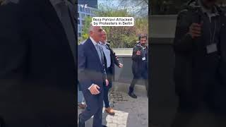 Reza Pahlavi Splattered with Red Liquid in Berlin