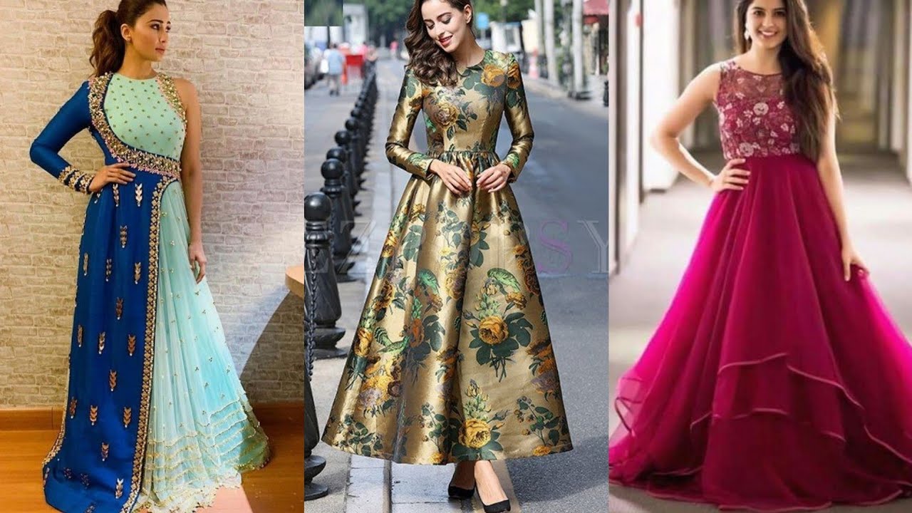 Beautiful Gown designsWestern Style Gown / Indian Gown designs 2019 /  #gown - YouTube