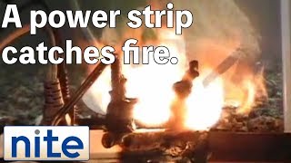 【nite-ps】Power strip and extension cable:1.A fire caused by a tracking phenomenon