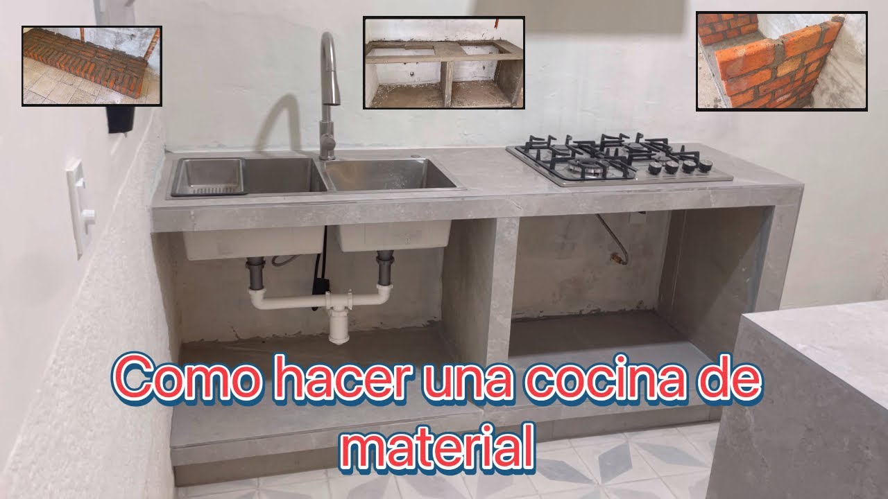 Como construir una cocina de material de forma rápida y eficaz.