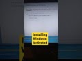 Installing Windows Activated #shortcutkey #computer #shortcutkeys #window #msword #viral #typing