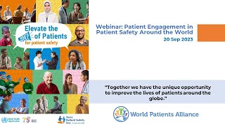 Webinar: Patient Engagement in Patient Safety Around the World