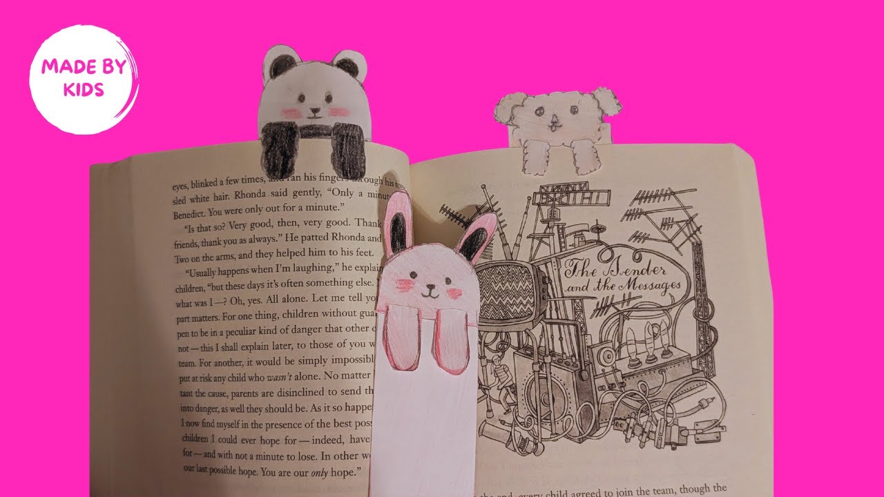 Easy Unique DIY Animal Bookmarks - That Hang Over Your Page! 