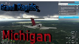 MSFS 2020 - MICHIGAN:  Kalamazoo to Grand Rapids