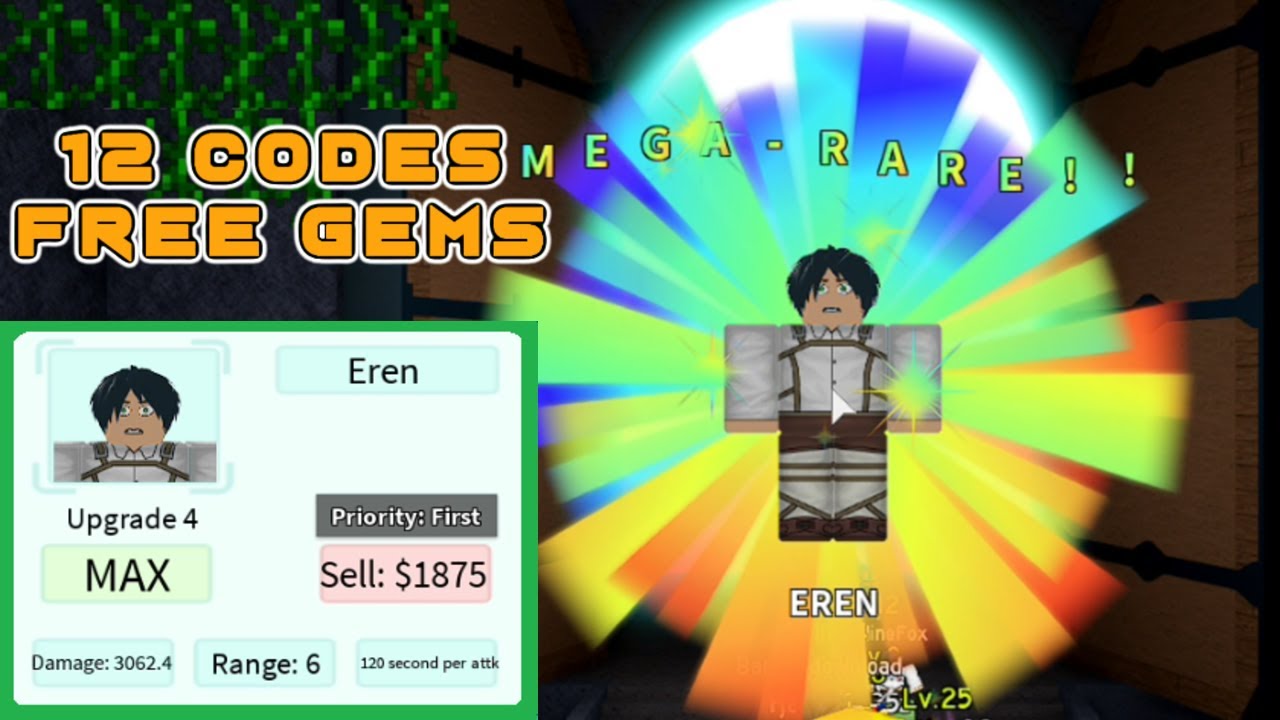 12 NEW CODES and I GOT 5 STAR EREN ALL-STAR TOWER DEFENSE | ROBLOX - YouTube