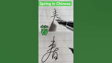 How to write “SPRING” like a native Chinese ? One word per day #chinesecharacters #chinese