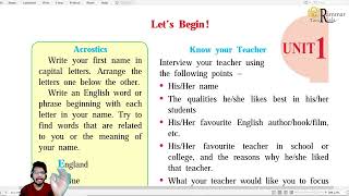 9th English Let's Begin! Marathi medium... Unit-1