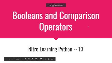 Intro to Python - Booleans and Comparison Operators