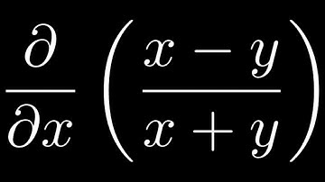 Partial Derivative with the Quotient Rule: f(x, y) = (x - y)/(x + y) with Respect to x