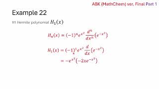 MathChem Final Part 1 Example 22: HermiteP[1,x]