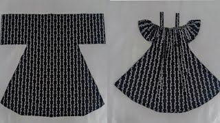 Beautiful baby frock cutting and stitching|1-2-year girl dress cutting and stitching|Frock Design