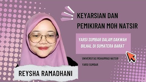 Tugas Keyarsian dan Pemikiran Moh Natsir || Semester 1 UTS