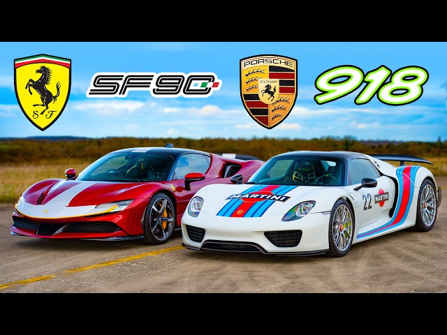 Ferrari SF90 vs Porsche 918 Spyder: CORRIDA DE ARRANCADA - YouTube