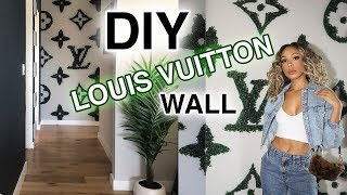 DIY LOUIS VUITTON WALL Mural Decor idea *SUPER TRENDING* (All hand painted)  
