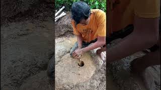This is how to make a manual drilled well but there is no water #manualdrilledwell This is how to make a manual drilled well but there is no water #manualdrilledwell