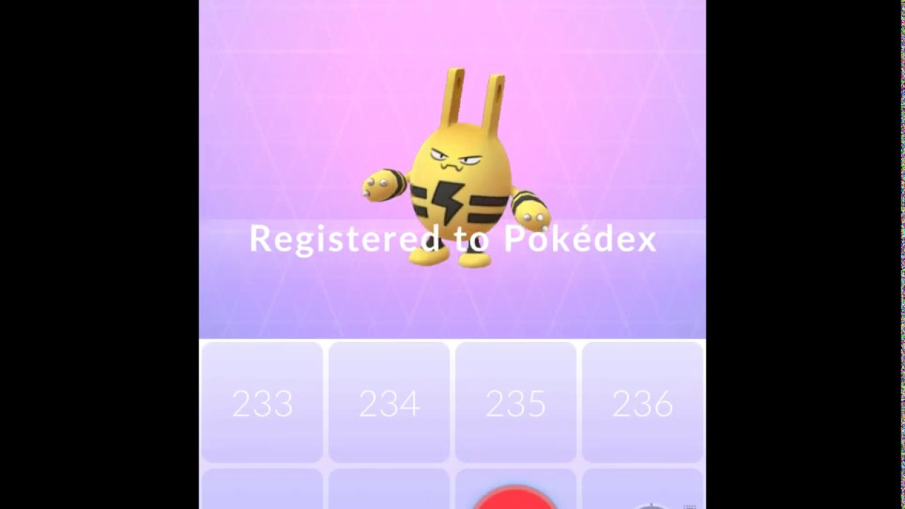 Hatching Elekid from 10 km egg; Pokemon Go.