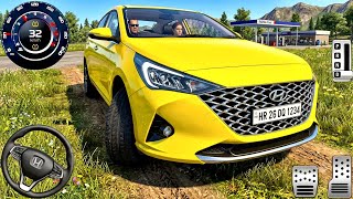 Indian Cars Simulator 3D - Yellow Hyundai Verna Extreme City Driving! - Car Game! Android Gameplay screenshot 4