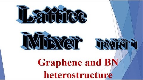Graphene and BN heterostructure: lattice mixer PART 1