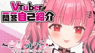 「【自己紹介】VTuber一問一答自己紹介！ののあです!!【白雪乃々愛/新人VTuber】」のサムネイル