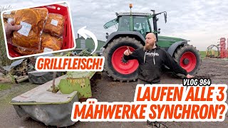 FarmVLOG#964 - Testlauf! Laufen alle 3 Claas Mähwerke zusammen?