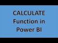 Calculate Function in Power BI