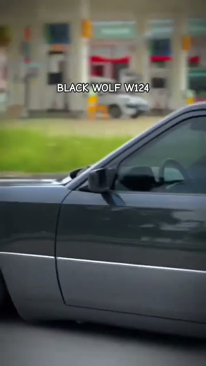 Mercedes w124 e200 bagged🔥#mercedes #w124 #black #wolf #amg