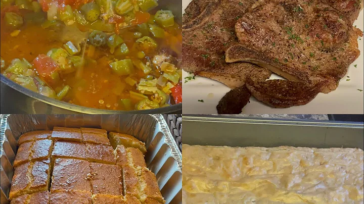 DinnerTime! Okra Soup, Baked Pork Chops, Sweet Cor...