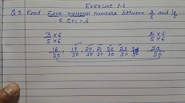 Class 9 - Exercise 1.1 - Q 3 | Find five rational numbers between 3/5 and 4/5