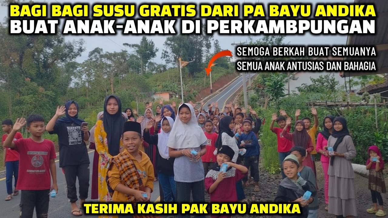 LUAR BIASA❗INILAH KEBAHAGIAAN ANAK DI PERKAMPUNGAN SETELAH DI BAGI SUSU GRATIS DARI BPK BAYU ANDIKA