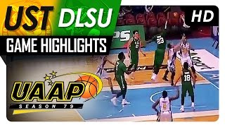 DLSU vs. UST | Game Highlights | October 23, 2016 | UAAP 79 MB
