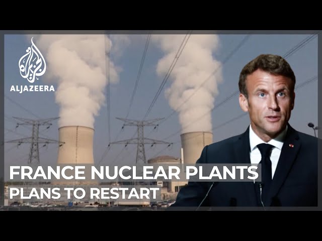 Macron orders nuclear power plants in France to restart - YouTube