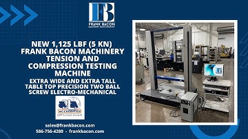 New 5kN Extra Wide Extra Tall Universal Testing Machine by Frank Bacon Machinery