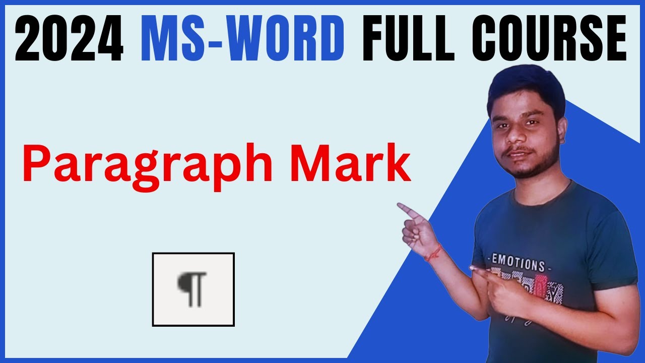 Show Paragraph Marks In MS Word | MS Word full course in Hindi | MS Word Complete Video In Hindi