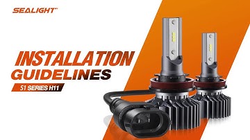 How to Install H11 LED Headlight Bulbs - SEALIGHT S1 Series