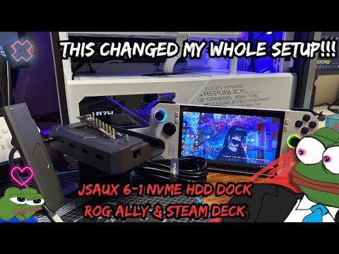 JSAUX 6-1 NVME HDD Dock For Rog Ally & Steam Deck - The GOAT Of All Docks! Look No Further!