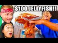 $1 Jellyfish VS $100 Jellyfish!! STRANGE SEAFOOD in Asia!!