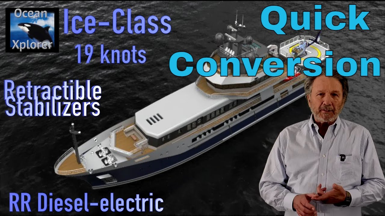 225-футовое дизель-электрическое экспедиционное судно ледового класса со скоростью 19 узлов