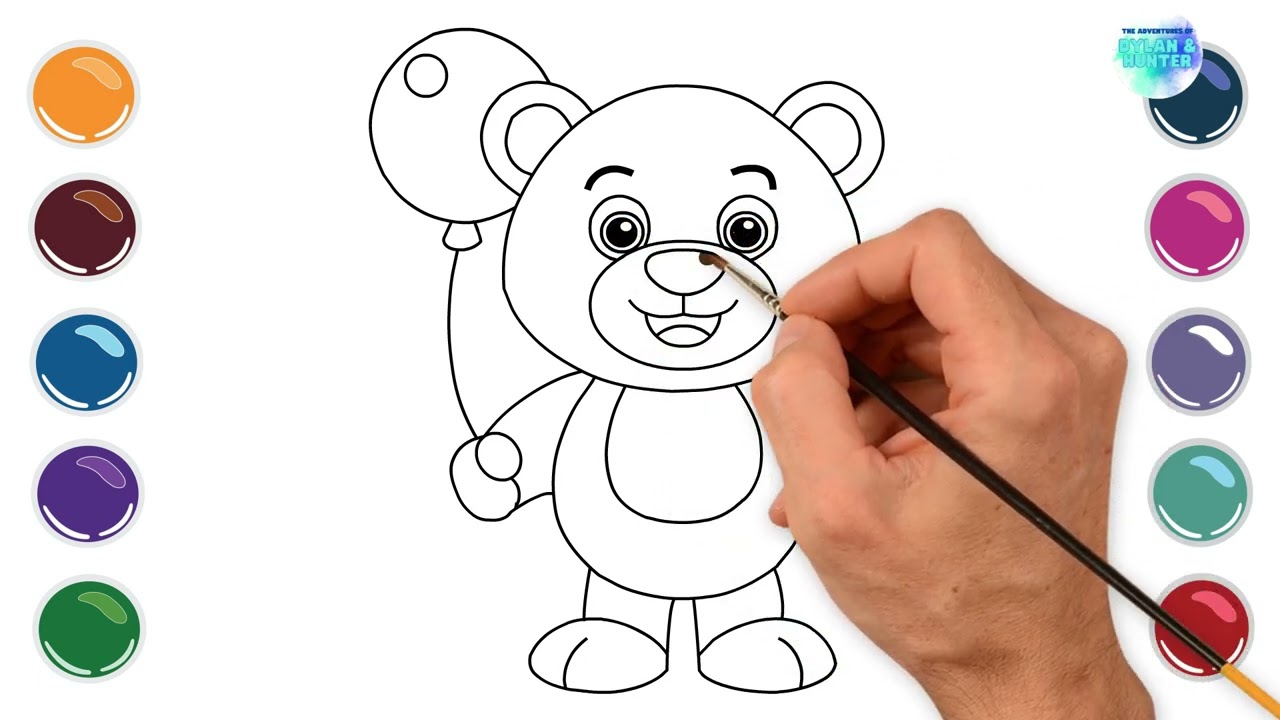Let's Draw a Teddy Bear! #newvideo #viral #art #coloring #thankyou