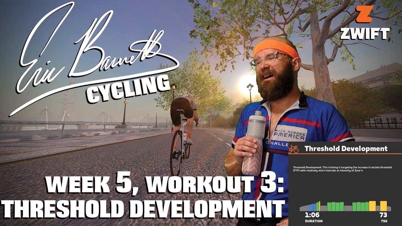 Zwift FTP Builder: Week 5, Workout 3: Threshold Development