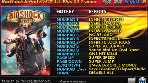 Best Trainer/Cheat for BioShock Infinite