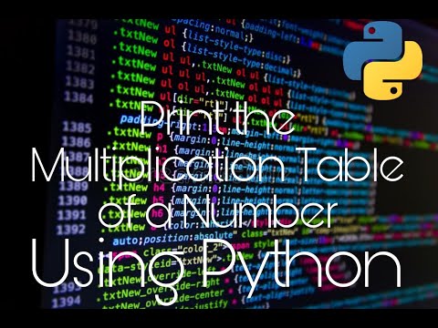 Multiplication table of a number in Python